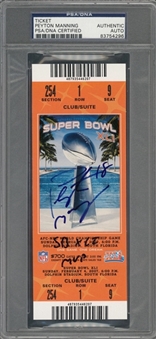 2007 Peyton Manning Signed Superbowl XLI Full Ticket with "SB XLI MVP" Inscription (PSA/DNA)